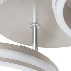 Blitzangebot 👍 QAZQA Deckenleuchte Stahl inkl. LED 3-stufig dimmbar 2-flammig - Navara 😀 -Deckenleuchten Verkaufs-Shop 1470 104001 3