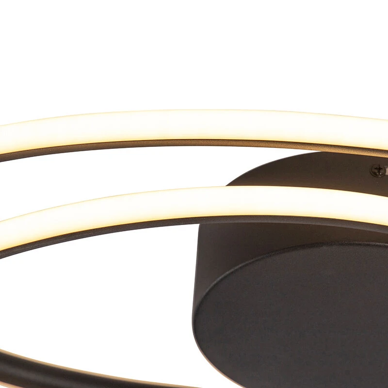 Brandneu ❤️ QAZQA Design Deckenleuchte schwarz inkl. LED 3-stufig dimmbar - Rowan 🔔 4 Brandneu ❤️ QAZQA Design Deckenleuchte schwarz inkl. LED 3-stufig dimmbar - Rowan 🔔 – Bild 4