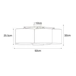 Beste Bewertungen von 💯 QAZQA Plafondlamp taupe met gouden binnenkant 6-lichts - Multidrum 😍 -Deckenleuchten Verkaufs-Shop 1484 105740 3