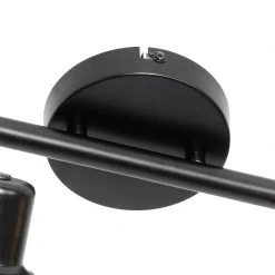 Budget 🌟 QAZQA Industriespot schwarz mit goldenen 4-Lichtern - Bliss Mesh 🔥 -Deckenleuchten Verkaufs-Shop 1547 104483 8