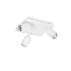 Neu 🛒 QAZQA Professional Moderne badkamer spot wit vierkant 3-lichts IP44 - Ducha 🧨 -Deckenleuchten Verkaufs-Shop 1552 105232 12