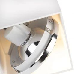 Billig 😉 QAZQA Design Spot viereck 1-Flammig weiß - Box 🤩 -Deckenleuchten Verkaufs-Shop 1555 89947 5