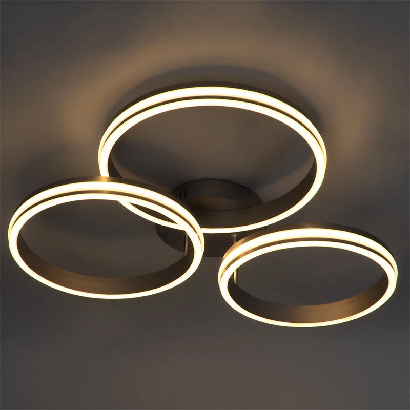 Bestes Angebot 🧨 QAZQA Deckenleuchte Stahl inkl. LED 3-Stufen dimmbar 3-Licht - Navara 🧨 13 Bestes Angebot 🧨 QAZQA Deckenleuchte Stahl inkl. LED 3-Stufen dimmbar 3-Licht - Navara 🧨 – Bild 13