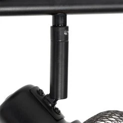 Aktion 👍 QAZQA Industriespot schwarz 4-flammig - Bliss Mesh ✨ -Deckenleuchten Verkaufs-Shop 1597 104482 5