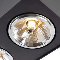 Aktion 🧨 QAZQA Design Spot Square 2-flammig inkl. G9 schwarz - Kaya ✨ -Deckenleuchten Verkaufs-Shop 1599 98378 6