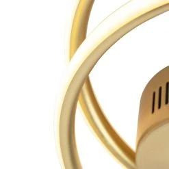 Blitzangebot 😀 QAZQA Design Deckenleuchte Gold inkl. LED 3-Stufen dimmbar - Rowan 🤩 -Deckenleuchten Verkaufs-Shop 1599 99069 7