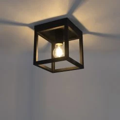 Rabatt 🔔 QAZQA Industrielle Deckenleuchte schwarz - Käfig 1 🎉 26 Rabatt 🔔 QAZQA Industrielle Deckenleuchte schwarz - Käfig 1 🎉 -Deckenleuchten Verkaufs-Shop 1605 98363 12