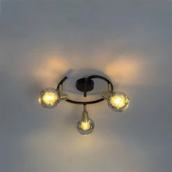 Budget 👏 QAZQA Deckenleuchte schwarz 44,5 cm mit Rauchglas 3-flammig - Vidro 🤩 22 Budget 👏 QAZQA Deckenleuchte schwarz 44,5 cm mit Rauchglas 3-flammig - Vidro 🤩 -Deckenleuchten Verkaufs-Shop 1618 102485 10