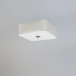 Besorgen ⭐ QAZQA Deckenleuchte quadratisch weiß 30 cm - Drum deluxe Jute 👍 -Deckenleuchten Verkaufs-Shop 1624 91178 7