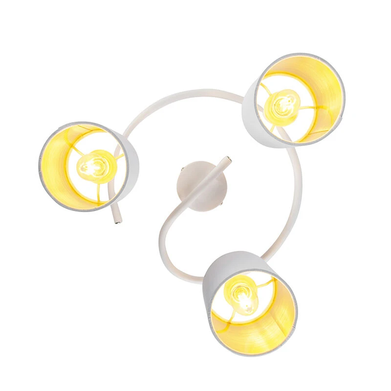 Bestes Angebot 🧨 QAZQA Moderne Deckenleuchte weiß - Lofty 🎁 9 Bestes Angebot 🧨 QAZQA Moderne Deckenleuchte weiß - Lofty 🎁 – Bild 9