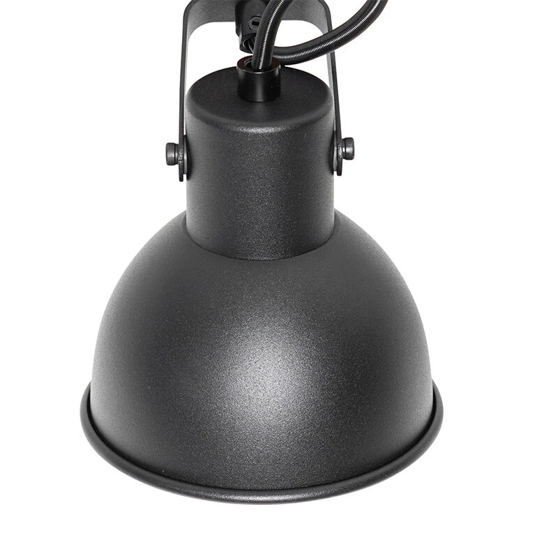 Bester Verkauf 👏 QAZQA Industrie-Spot schwarz mit Holz neigbar 3-Licht - Tommy 🥰 5 Bester Verkauf 👏 QAZQA Industrie-Spot schwarz mit Holz neigbar 3-Licht - Tommy 🥰 – Bild 5