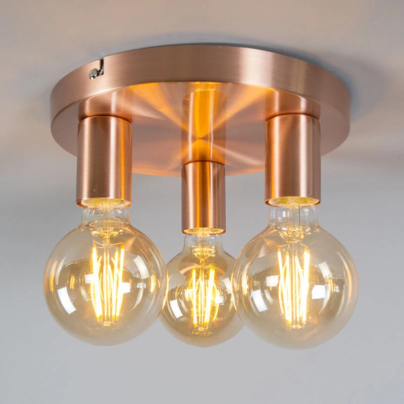 Blitzangebot ๐ QAZQA Art Deco Deckenleuchte Kupfer - Facil 3 ๐ 2 Blitzangebot ๐ QAZQA Art Deco Deckenleuchte Kupfer - Facil 3 ๐ โ Bild 2