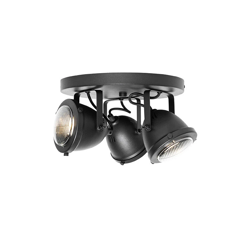 Neu 🤩 QAZQA Industriële spot zwart rond verstelbaar 3-lichts - Emado ✔️ 7 Neu 🤩 QAZQA Industriële spot zwart rond verstelbaar 3-lichts - Emado ✔️ – Bild 7