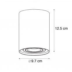 Billig ⭐ QAZQA Deckenstrahler schwarz mit gold dreh- und schwenkbar - Rondoo up ✨ -Deckenleuchten Verkaufs-Shop 1680 104343 4