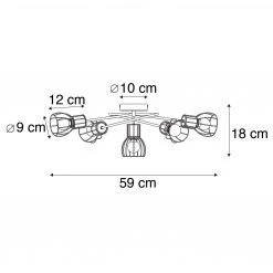 Am billigsten 🌟 QAZQA Moderne Deckenleuchte schwarz 59 cm 5-Licht - Botu 😀 12 Am billigsten 🌟 QAZQA Moderne Deckenleuchte schwarz 59 cm 5-Licht - Botu 😀 -Deckenleuchten Verkaufs-Shop 1698 102389 3