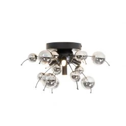 Angebote 🎁 QAZQA Deckenleuchte schwarz mit Rauchglas 40 cm 4-flammig - Explode 😍 -Deckenleuchten Verkaufs-Shop 1700 104556 8