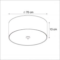 Neu 🔥 QAZQA Country Deckenleuchte grau 70 cm - Drum 🤩 -Deckenleuchten Verkaufs-Shop 1701 89872 3