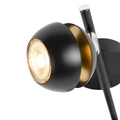 Brandneu ✔️ QAZQA Moderner Spot 2-Flammig schwarz mit goldener Innenseite - Buell Deluxe 🧨 20 Brandneu ✔️ QAZQA Moderner Spot 2-Flammig schwarz mit goldener Innenseite - Buell Deluxe 🧨 -Deckenleuchten Verkaufs-Shop 1713 97927 6