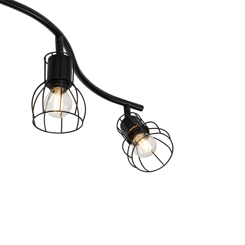 Budget 😀 QAZQA Moderne Deckenleuchte schwarz 162 cm 6-Lichter - Botu ❤️ 2 Budget 😀 QAZQA Moderne Deckenleuchte schwarz 162 cm 6-Lichter - Botu ❤️ – Bild 2