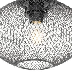 Neu ❤️ QAZQA Industrielle Deckenlampe schwarz - Molly 🔥 -Deckenleuchten Verkaufs-Shop 1732 104488 4