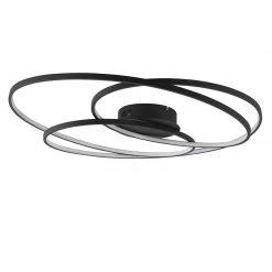 Angebote 😍 Trio Leuchten Deckenleuchte schwarz 80 cm inkl. LED 3-stufig dimmbar - Rowin 🥰 -Deckenleuchten Verkaufs-Shop 1735 102794 13