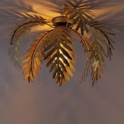 Auslauf 🛒 QAZQA Vintage Deckenleuchte Gold 45 cm - Botanica ✨