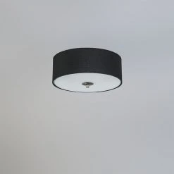 Budget 🤩 QAZQA Ländliche Deckenleuchte schwarz 30 cm - Drum Jute 👍 -Deckenleuchten Verkaufs-Shop 1744 91165 8