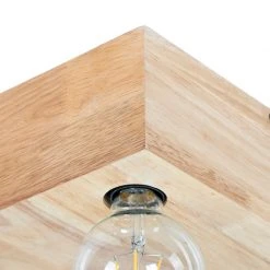 Coupon 💯 QAZQA Land Deckenleuchte Holz 4-Licht - Block ✔️ -Deckenleuchten Verkaufs-Shop 1746 103024 5