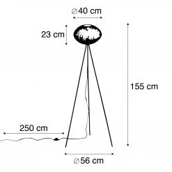 Beste Bewertungen von 🤩 QAZQA Industrielle Stehlampe Goldstativ - Molly 🔥 -Deckenleuchten Verkaufs-Shop 1755 104491 4