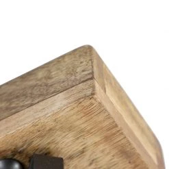 Brandneu ⭐ QAZQA Industriestrahler schwarz mit Mangoholz 2-hell - Mangos 🤩 -Deckenleuchten Verkaufs-Shop 1756 98834 8