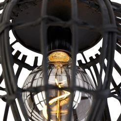 Schlussverkauf ✔️ QAZQA Ländliche Deckenlampe schwarz 30 cm - Canna 🥰 -Deckenleuchten Verkaufs-Shop 1762 104272 4