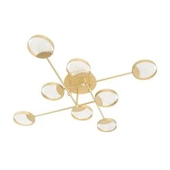 Top 10 🤩 QAZQA Deckenleuchte Gold inkl. LED 3-Stufen dimmbar 8 Lichter - Patrick ⭐ -Deckenleuchten Verkaufs-Shop 1764 104519 15