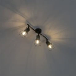 Coupon ⭐ QAZQA Moderne Deckenleuchte schwarz 63 cm 3-Licht verstellbar - Botu 🥰 -Deckenleuchten Verkaufs-Shop 1765 102385 7