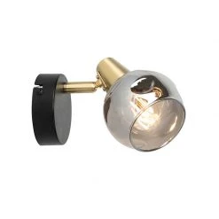 Angebote 🎉 QAZQA Art Deco Spot Gold mit Rauchglas - Vidro 😉 -Deckenleuchten Verkaufs-Shop 1801 102482 2