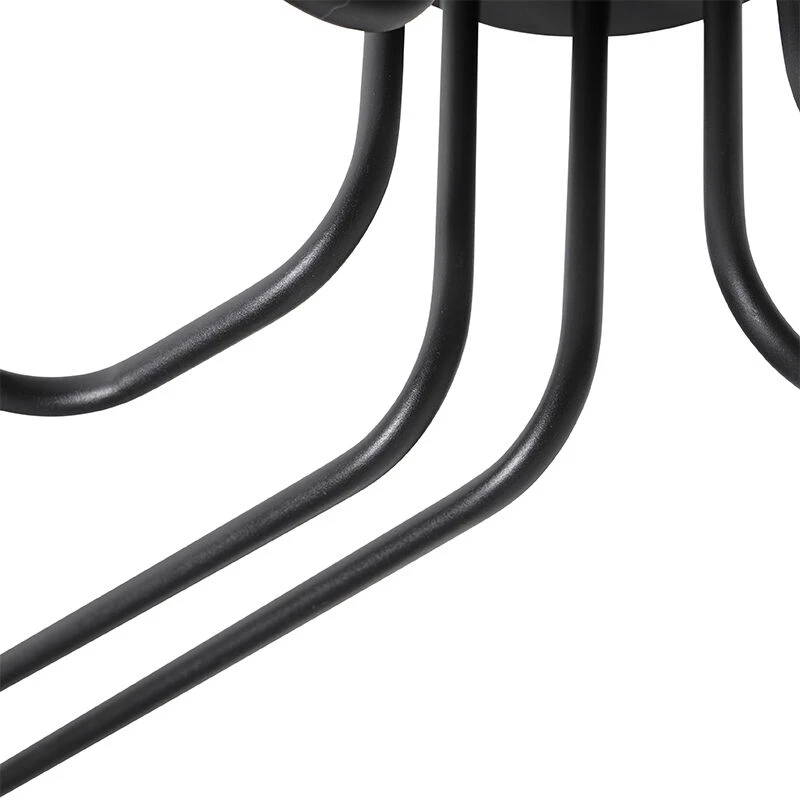 Bestpreis 🛒 QAZQA Design plafondlamp zwart 8-lichts - Facile 👏 2 Bestpreis 🛒 QAZQA Design plafondlamp zwart 8-lichts - Facile 👏 – Bild 2