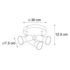 Budget 🎁 QAZQA Deckenstrahler Stahl dreh- und schwenkbar - Karin 3 🎉 -Deckenleuchten Verkaufs-Shop 1812 92941 3