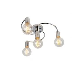 Top 10 ⌛ QAZQA Art deco Deckenleuchte Chrom 4-flammig - Facil ❤️