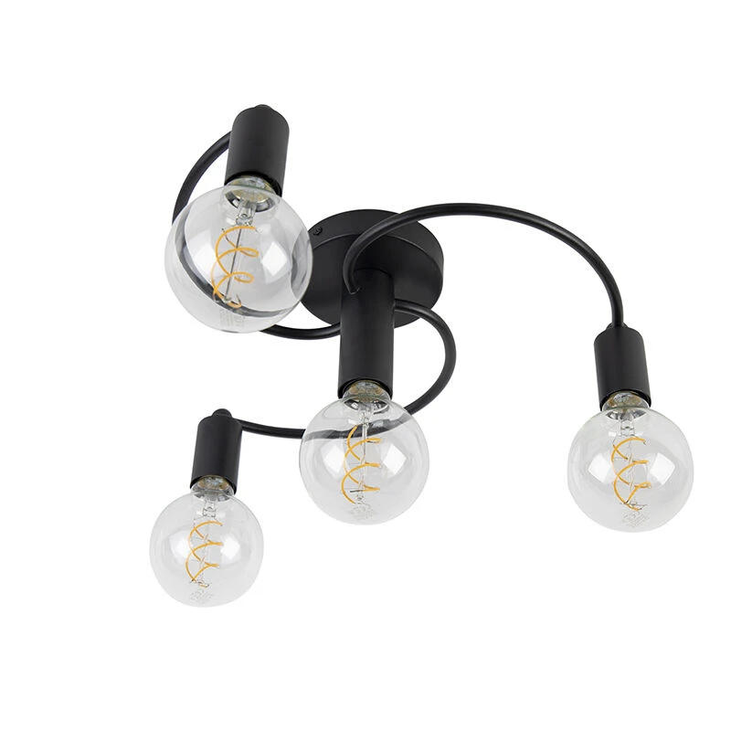 Angebote 🔥 QAZQA Smart Deckenleuchte schwarz inkl. 4 WiFi G95 - Facil 😍 15 Angebote 🔥 QAZQA Smart Deckenleuchte schwarz inkl. 4 WiFi G95 - Facil 😍 – Bild 15