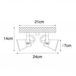 Angebote 👍 QAZQA Ländlicher Fleck schwarz mit Holz 2-flammig - Jelle 🔔 -Deckenleuchten Verkaufs-Shop 1837 103993 3