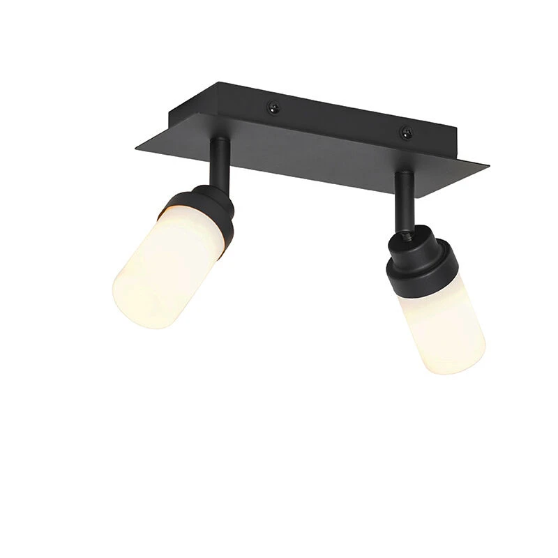 Bester Verkauf 😀 QAZQA Moderne badkamer spot zwart 2-lichts IP44 - Japie 🔔 8 Bester Verkauf 😀 QAZQA Moderne badkamer spot zwart 2-lichts IP44 - Japie 🔔 – Bild 8