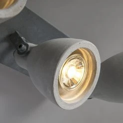 Am billigsten 😉 QAZQA Industriespot grauer Beton 3-flammig - Creto 🔥 -Deckenleuchten Verkaufs-Shop 1873 94004 8