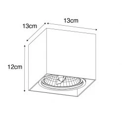 Blitzangebot 😍 QAZQA Professional Design-Spot schwarzes Quadrat AR111 - Box 👏 -Deckenleuchten Verkaufs-Shop 1880 105054 3