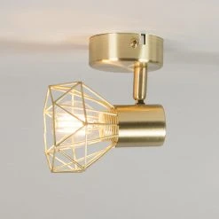 Beste Bewertungen von 👍 QAZQA 3er Set Art Deco Spot Messing dreh- und neigbar - Mosh 1 🔔 -Deckenleuchten Verkaufs-Shop 1892 96088 3