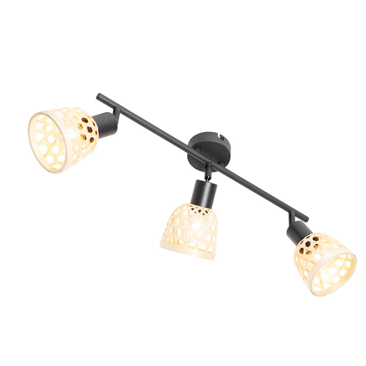 Brandneu 🎉 QAZQA Orientalischer Spot schwarz mit Bambus 3-flammig - Rayan 👏 7 Brandneu 🎉 QAZQA Orientalischer Spot schwarz mit Bambus 3-flammig - Rayan 👏 – Bild 7