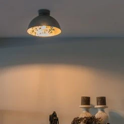 Brandneu ⌛ QAZQA Deckenleuchte grau mit silber 30 cm - Magna Basic 👏