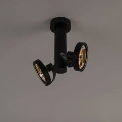 Aktion ⭐ QAZQA Design Spot verstellbar 2-Licht inkl. G9 schwarz - Goes 🧨 -Deckenleuchten Verkaufs-Shop 1925 98381 11