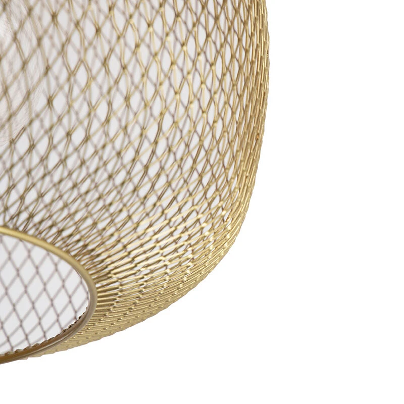 Auslauf 👏 QAZQA Modernes Schwarz mit goldener Deckenleuchte - Bliss Mesh 💯 4 Auslauf 👏 QAZQA Modernes Schwarz mit goldener Deckenleuchte - Bliss Mesh 💯 – Bild 4