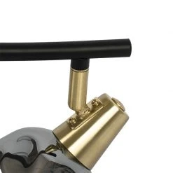 Am billigsten 🤩 QAZQA Deckenleuchte Gold 56 cm mit Rauchglas 3-Licht - Vidro 🎁 -Deckenleuchten Verkaufs-Shop 1945 102484 5