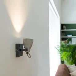 Bester Verkauf ✨ QAZQA Industriestrahler grau Beton 1-flammig - Creto ✨ -Deckenleuchten Verkaufs-Shop 1954 94002 8