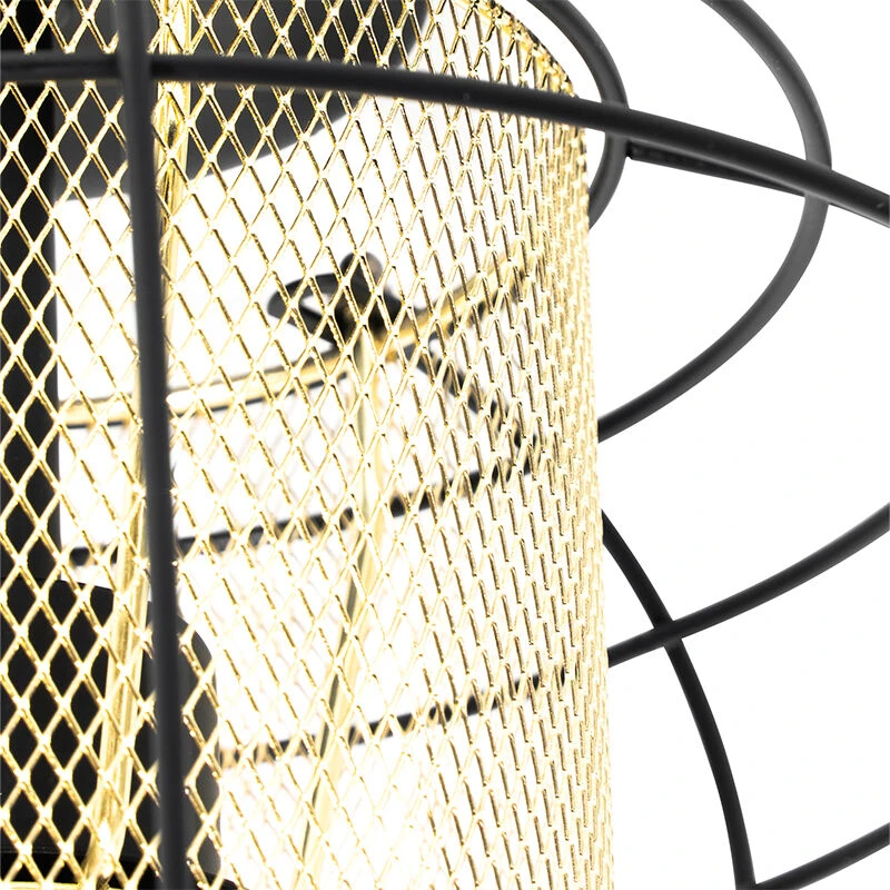 Am billigsten 🥰 QAZQA Design-Deckenleuchte schwarz mit Gold - Gaze 👍 3 Am billigsten 🥰 QAZQA Design-Deckenleuchte schwarz mit Gold - Gaze 👍 – Bild 3